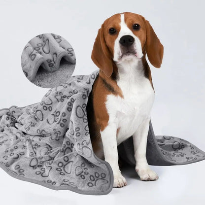 Grey Paw Dog Blanket