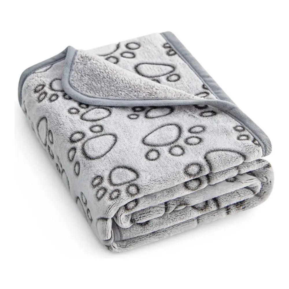 Grey Paw Dog Blanket