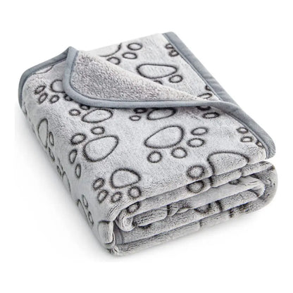 Grey Paw Dog Blanket