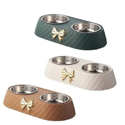 Cat Food Bowls Bowtie