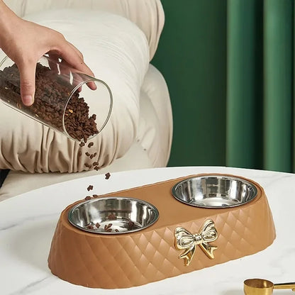 Cat Food Bowls Bowtie