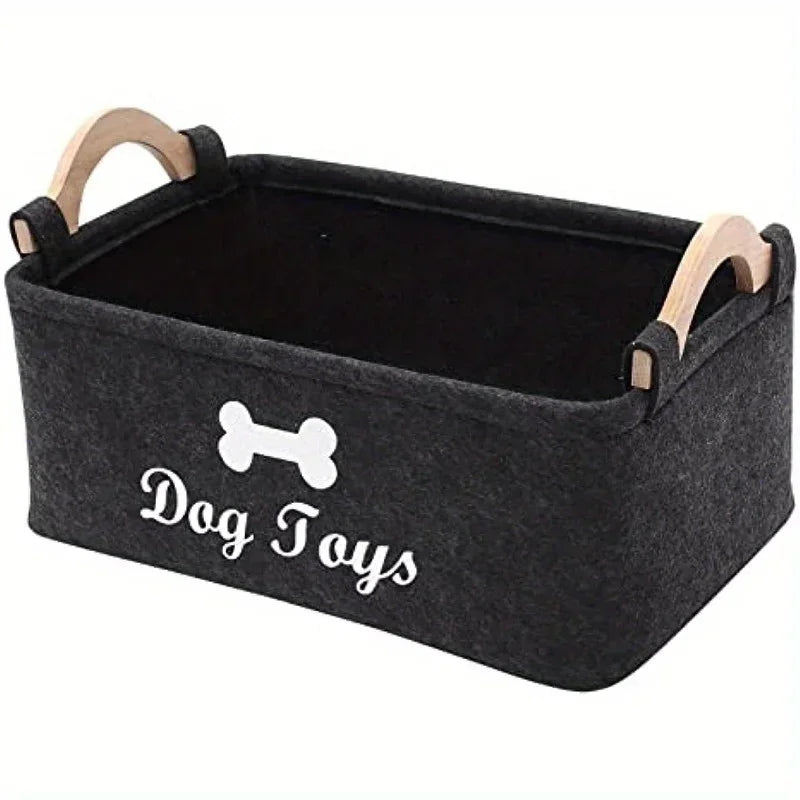 Dog toy box, storage basket box