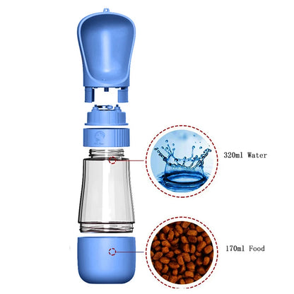 Dog Water Bottle 2 in 1 Portable Puppy Drinking Bowl