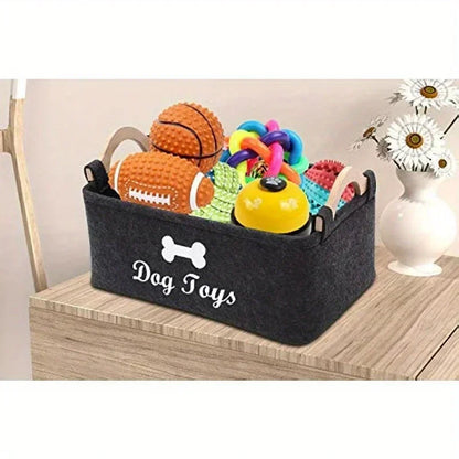 Dog toy box, storage basket box