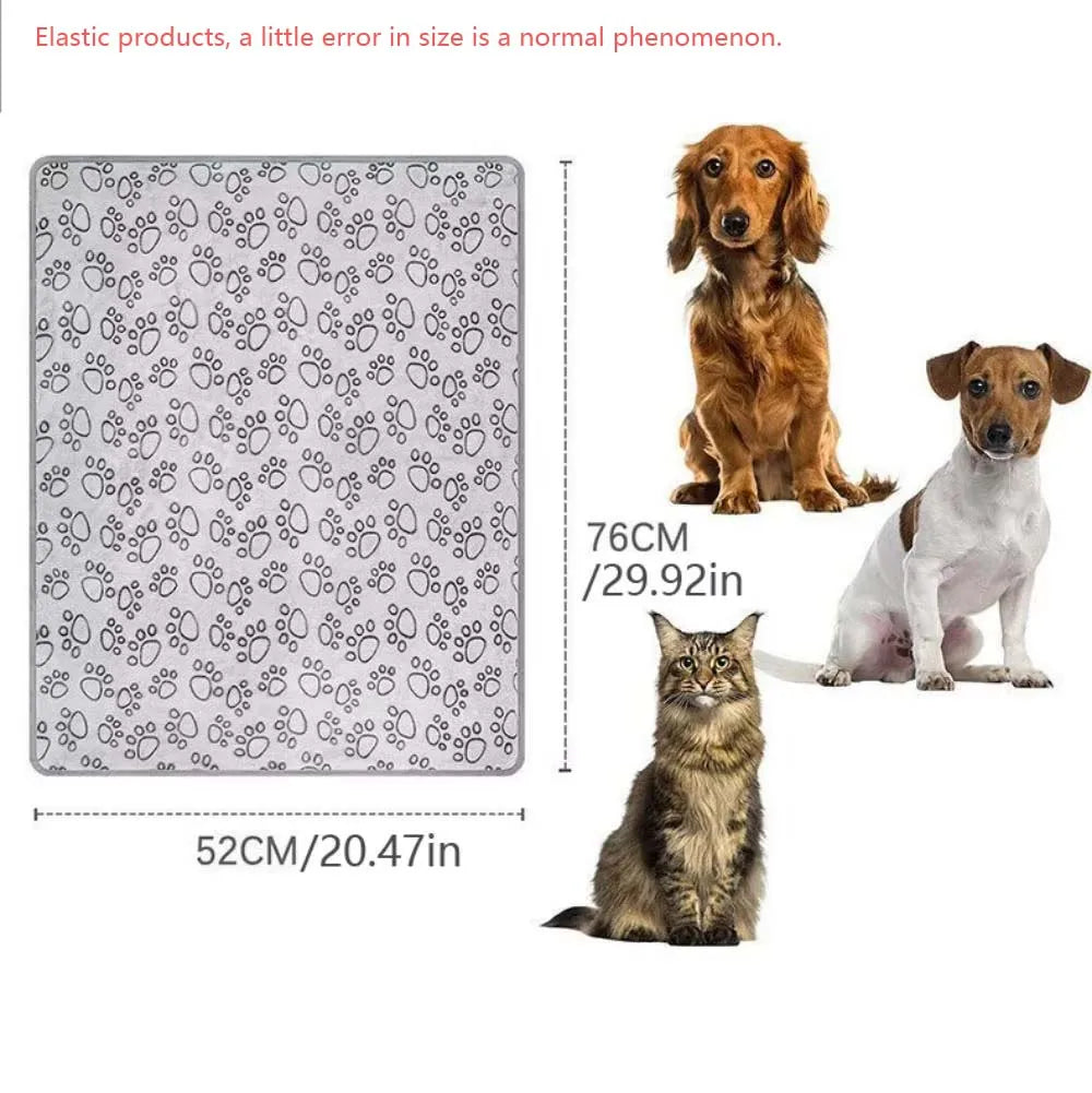 Grey Paw Dog Blanket