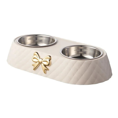 Cat Food Bowls Bowtie
