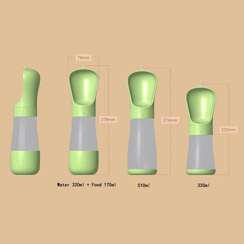 Dog Water Bottle 2 in 1 Portable Puppy Drinking Bowl