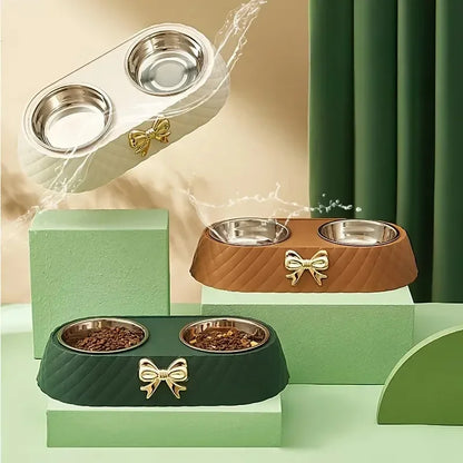 Cat Food Bowls Bowtie